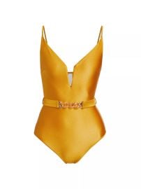 Belted Swimsuit by Zimmermann x at The Outnet